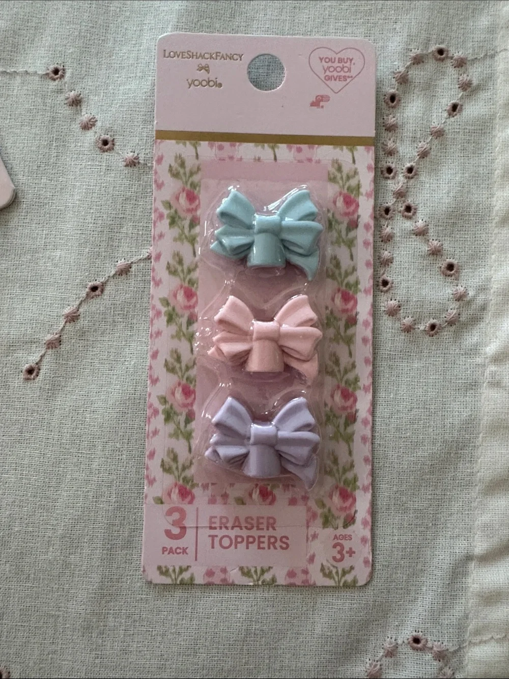 LoveShackFancy Pencils & Erasers set